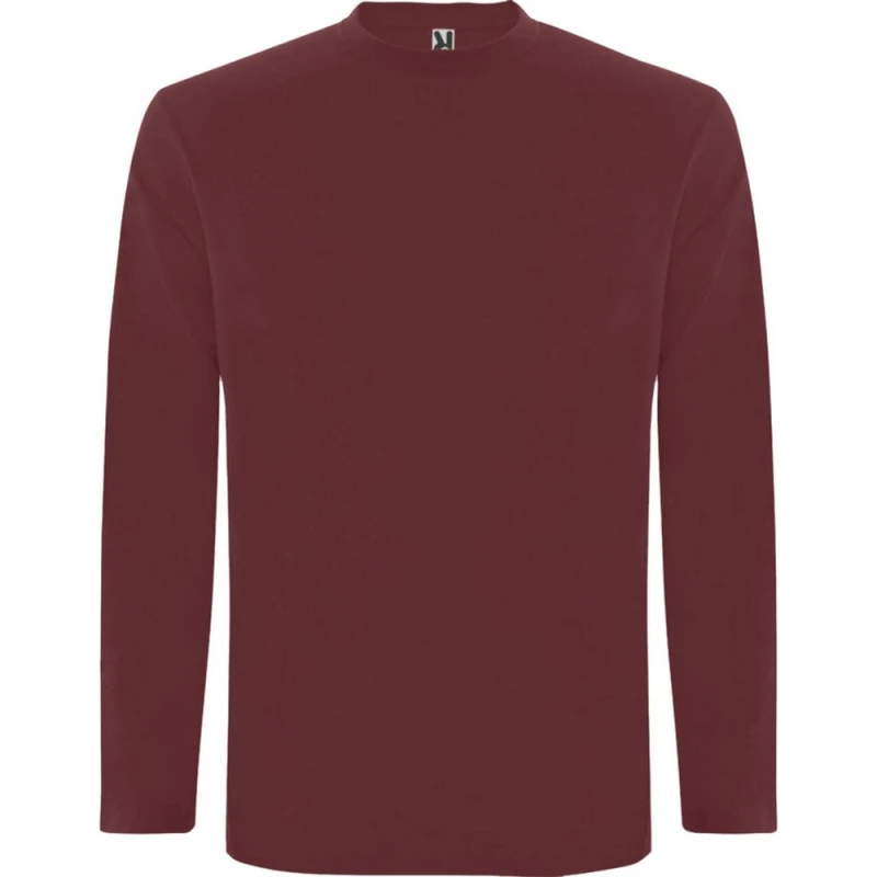 Image of ROLY ROLY Men Extreme Long-Sleeved T-Shirt in Maroon Size: Small Maroon S Male 5063574399920