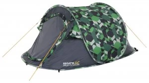 Image of Regatta Malawi 2 Man 1 Room Pop Up Tunnel Camping Tent