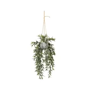 Image of Gallery Interiors Faux Hanging Willow in Cement Pot