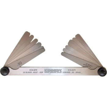 Image of 3' 18 Blade MM/Inch Feeler Gauge - Kennedy