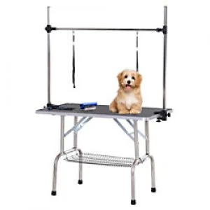 Image of PawHut Pet Grooming Table Black 600 mm x 1070 mm x 1700 mm