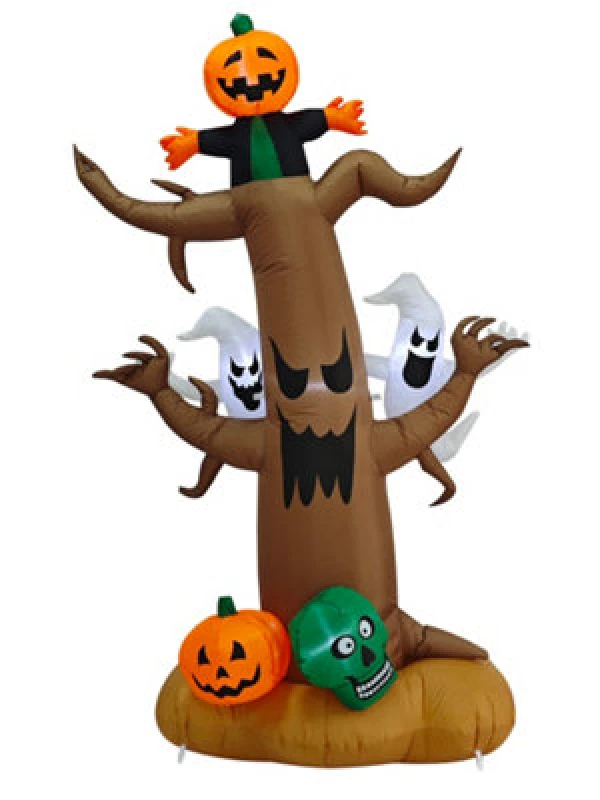 Image of SO House Inflatable Halloween Tree & Pumpkin - 2.4m - Multi Multi One Size