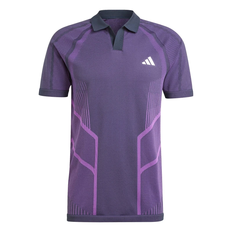 Image of adidas Tennis Pro Seamless AEROREADY FreeLift Polo Shirt Mens Aurora Ink male XS