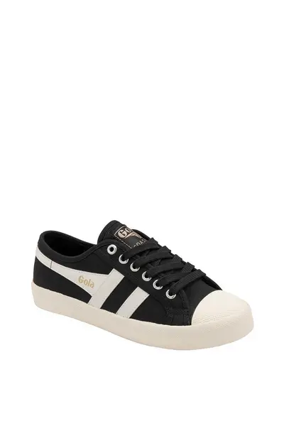 Image of Gola 'Coaster' Canvas Lace-Up Trainers Black