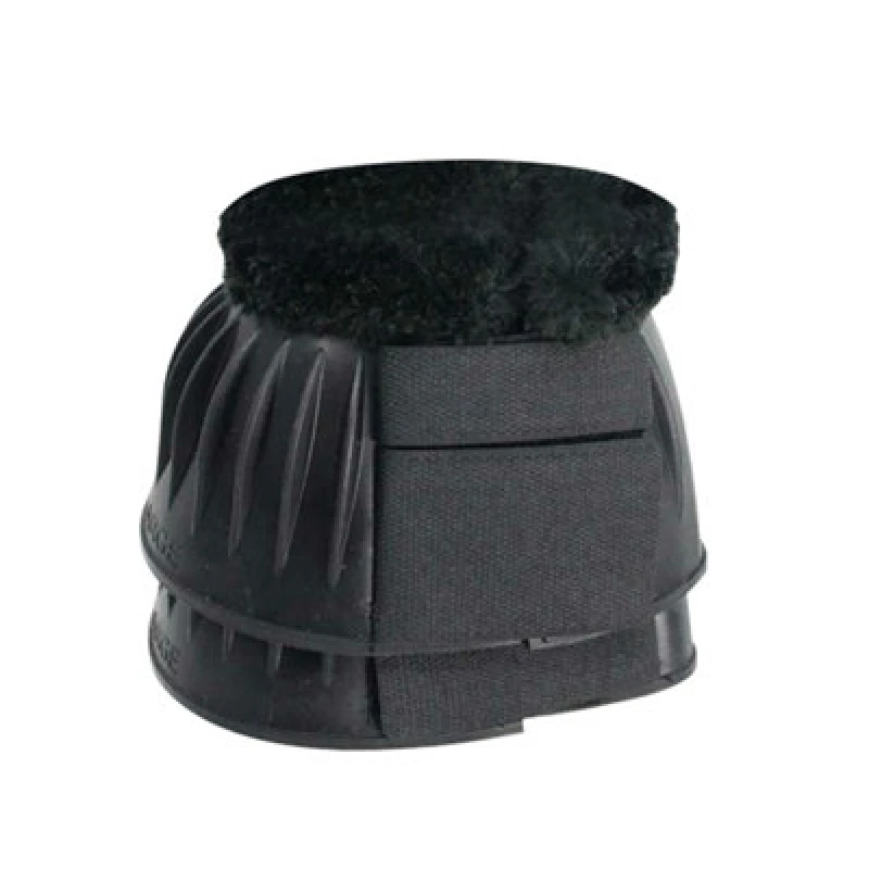 Image of Hyimpact Snugfit Fleece Topped Over Reach Boots (One Pair) Black (M)