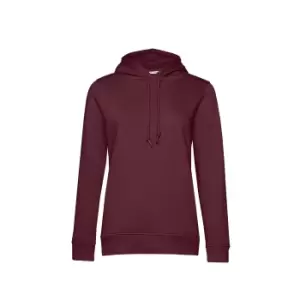 Image of B&C Womens/Ladies Organic Hoodie (M) (Burgundy)