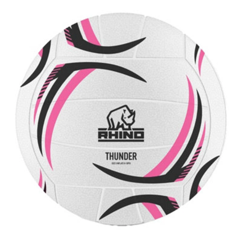 Image of Rhino Thunder Netball White/pink/black (5)