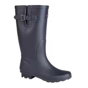 Image of Stormwells Womens/Ladies Plain Wellington Boots (4 UK) (Navy/Red)