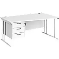 Image of Dams International Wave Desk MC16WRP3WHWH 1,600 x 725 x 800 - 990 mm