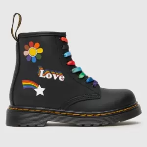 Image of Dr Martens Black 1460 For Pride Patches Toddler Boots