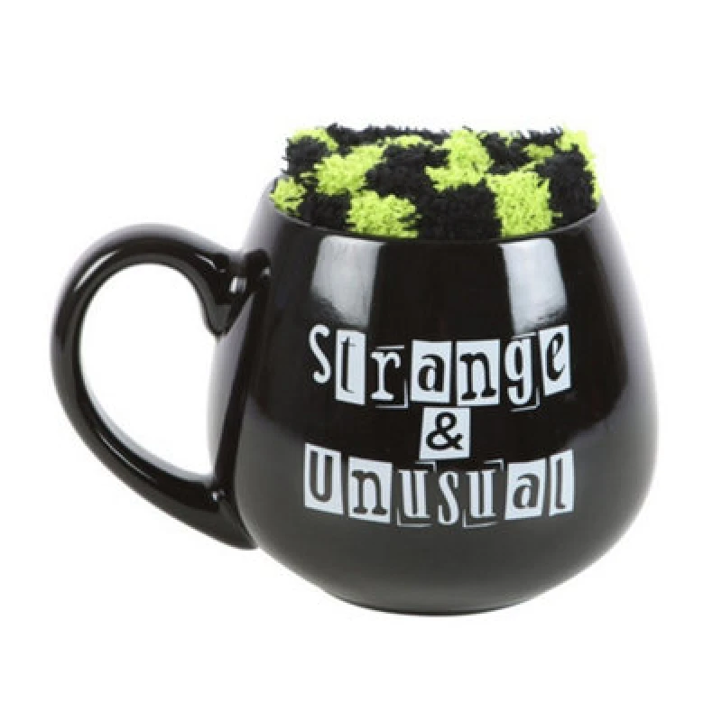 Image of Something Different Something Different Strange And Unusual Mug and Sock Set in Black One Size Unisex 5063527806901