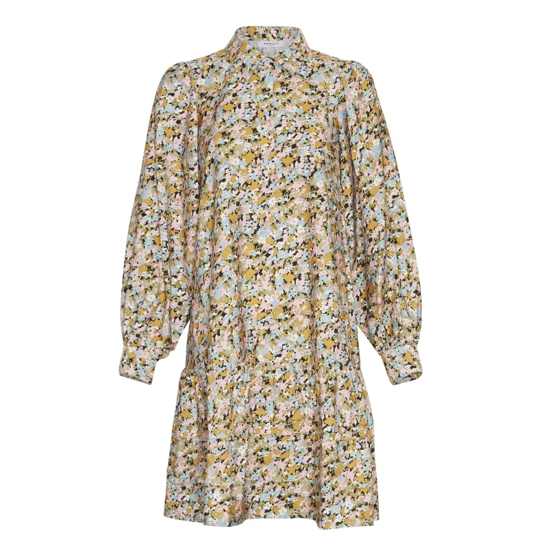 Image of moss copenhagen Mini dress woman Moss Copenhagen Minetta Benina AOP Multicolore Female XS