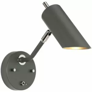 Image of Loops - Wall Light Sconce Dark Grey Highly Polished Nickel Finish LED E27 8W Bulb