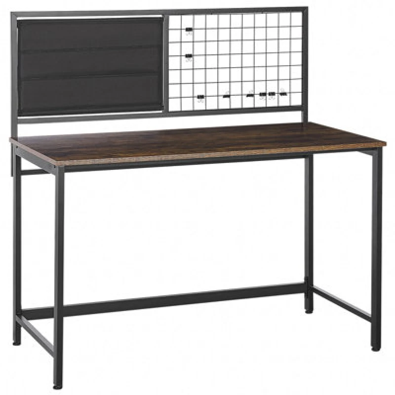 Image of Beliani Office Desk With Memo Board Vince Black 118cm 60 Cm