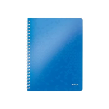 Image of WOW Notebook A4 Ruled, Wirebound with Polypropylene Cover 80 Sheets. Blue - Outer Carton of 6
