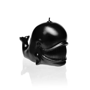 Image of Black Metallic Whale Candle