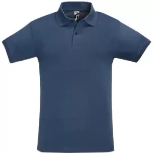 Image of SOLS Mens Perfect Pique Short Sleeve Polo Shirt (M) (Denim)