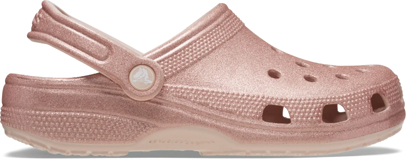 Image of Crocs Crocs 'Classic Glitter' Unisex Beach in Light Pink Size: 3 Light Pink 3 Unisex 0196265543106