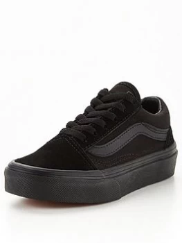 Image of Vans Childrens Old Skool Trainers - Black, Size 11