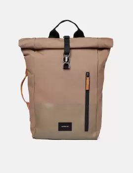 Image of Sandqvist Dante Vegan Rolltop Backpack (Polycotton) - Fossil/Orange