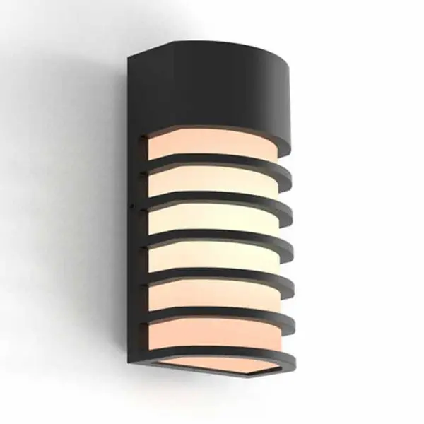 Image of Lutec Lutec Fulton Outdoor Flush Wall Light - Black
