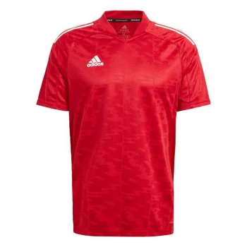 Image of adidas Condivo 21 Primeblue Jersey Mens - Team Power Red / White