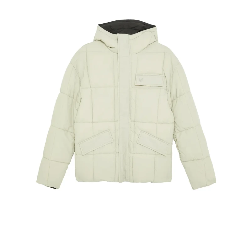 Image of Lyle & Scott Reversible down jacket Lyle & Scott Beige Male S