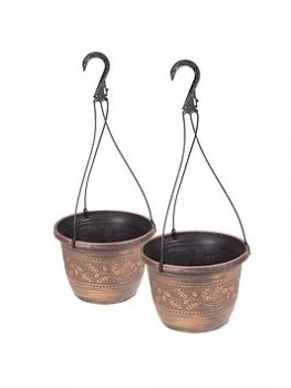 Image of Pair Of Acorn Hanging Baskets 10Inch