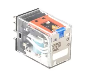 Image of Omron, 24V dc Coil Non-Latching Relay 4PDT, 5A Switching Current Plug In, MY4IN 24DC (S)
