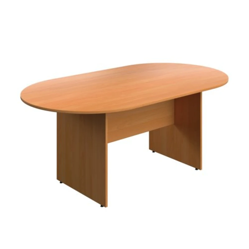 Image of Serrion Wooden Boardroom Table 1800x1000x730mm Beech KF800241