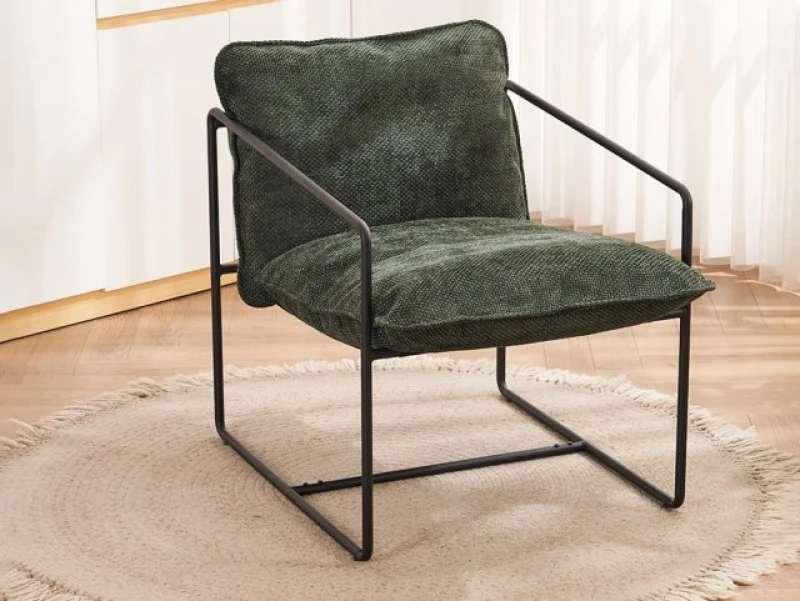 Image of Seconique Tivoli Green Fabric Accent Chair