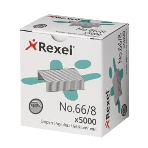 Image of Rexel No. 66 8mm Heavy Duty Staples 1 x Box of 5000 Staples