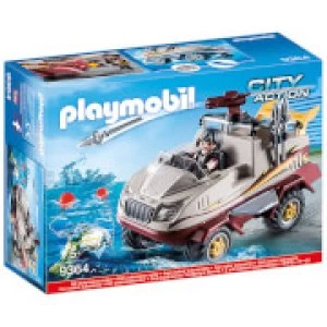 Image of Playmobil City Action Amphibious Truck with Underwater Motor and Functioning Cannon (9364)