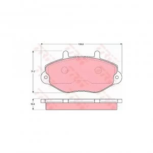 Image of Brake Pad Set TRW GDB1080