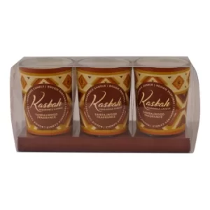 Image of Set of 3 Kasbah Votive Candles in Jars, Sandalwood Fragrance