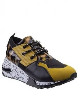 Image of Steve Madden Cliff Trainers - Yellow, Size 7, Women