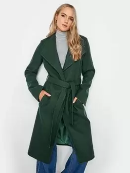 Image of Long Tall Sally Long Tall Sally Green Formal Wrap Coat, Green, Size 24, Women