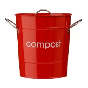 Image of Premier Housewares Compost Bin With Plastic Inner Bucket - Red