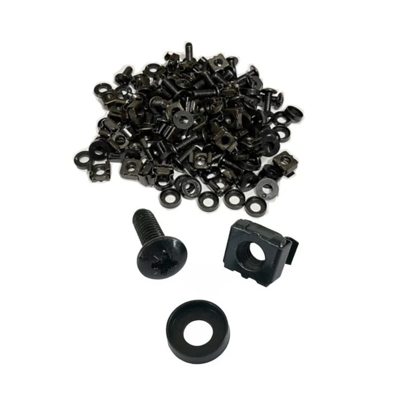 Image of FDL 19" RACK CAPTURED CAGE NUTS & M6 BOLTS - 50 PACK (BLACK)