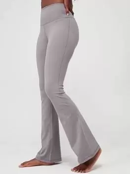 Image of adidas Yoga Essentials Flared Leggings - Grey, Size 2XL, Women