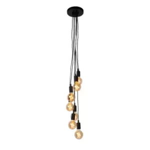 Image of Fix Modern Cluster Pendant Light - 7xE27 - Black