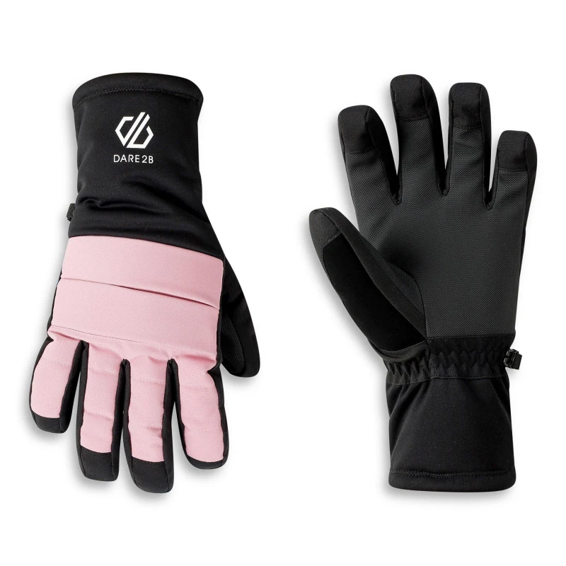 Image of Dare 2b Dare 2b Freeride Waterproof Breathable Stretch Insulating Gloves in Pale Pink Size: large Pale Pink L Unisex 5063516176558