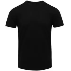 Image of AWDis Mens Tri Blend T Shirt (Small) (Solid Black)