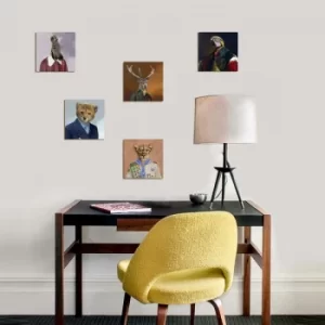 Image of UTB062 Yellow Red Green Decorative MDF Painting (5 Pieces)