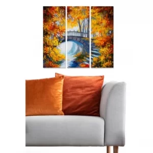 Image of MDF193662572 Multicolor Decorative MDF Painting (3 Pieces)
