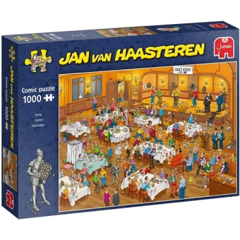 Image of Jumbo Jan Van Haasteren Darts Jigsaw Puzzle - 1000 Pieces