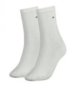 Image of Tommy Hilfiger Women'S Logo Socks (2 Pack) - White