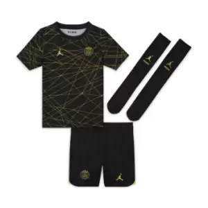 Image of Air Jordan Paris Saint Germain Fourth Minikit 2023 2024 Infants - Black