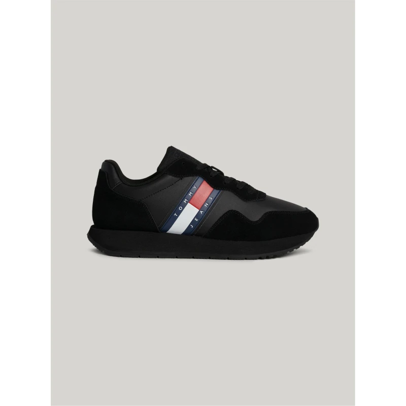 Image of Tommy Jeans Modern Runner Low Top Trainers - Black 7