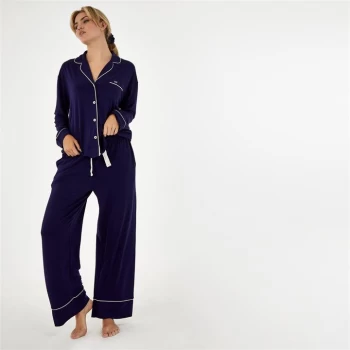 Image of Jack Wills Jersey Pyjama Set and Scrunchie - Navy